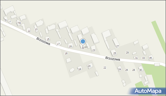 Godzianów, Brzozowa, 21, mapa Godzianów