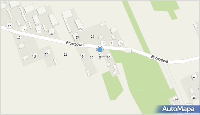 Godzianów, Brzozowa, 28, mapa Godzianów