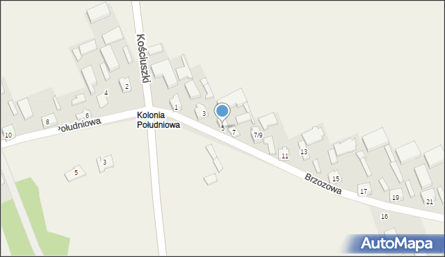 Godzianów, Brzozowa, 5, mapa Godzianów