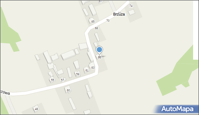 Godzianów, Brzozowa, 66, mapa Godzianów