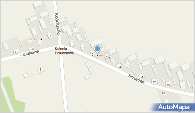 Godzianów, Brzozowa, 7, mapa Godzianów