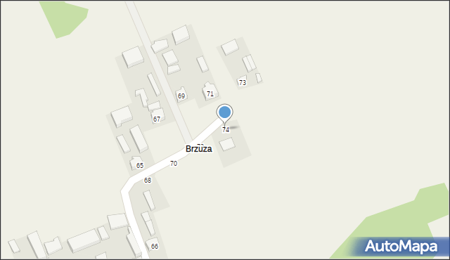 Godzianów, Brzozowa, 74, mapa Godzianów
