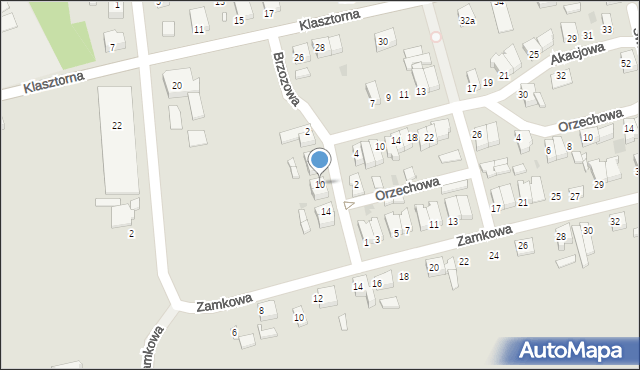 Gołańcz, Brzozowa, 10, mapa Gołańcz