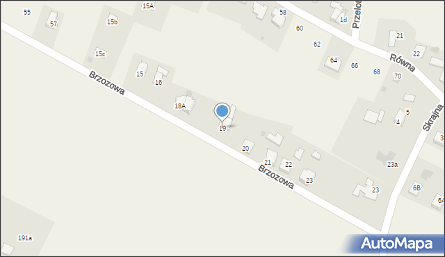 Goleszów, Brzozowa, 19, mapa Goleszów