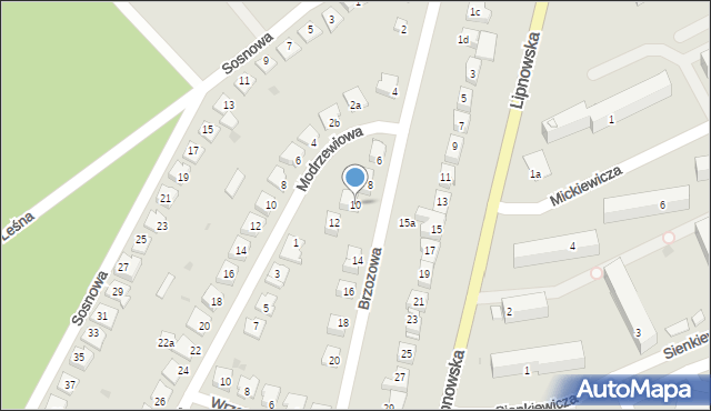 Golub-Dobrzyń, Brzozowa, 10, mapa Golub-Dobrzyń