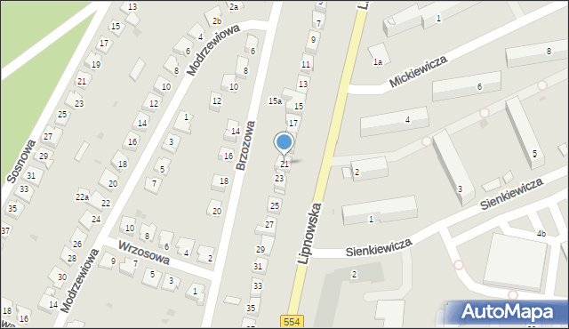 Golub-Dobrzyń, Brzozowa, 21, mapa Golub-Dobrzyń