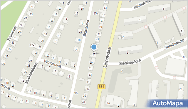 Golub-Dobrzyń, Brzozowa, 27, mapa Golub-Dobrzyń