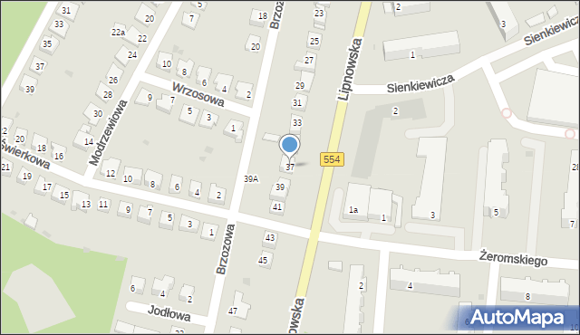 Golub-Dobrzyń, Brzozowa, 37, mapa Golub-Dobrzyń