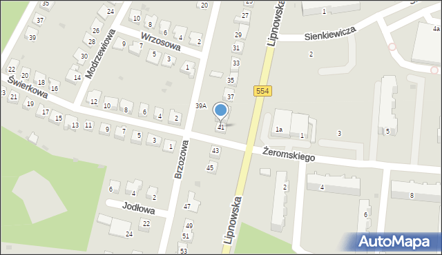 Golub-Dobrzyń, Brzozowa, 41, mapa Golub-Dobrzyń