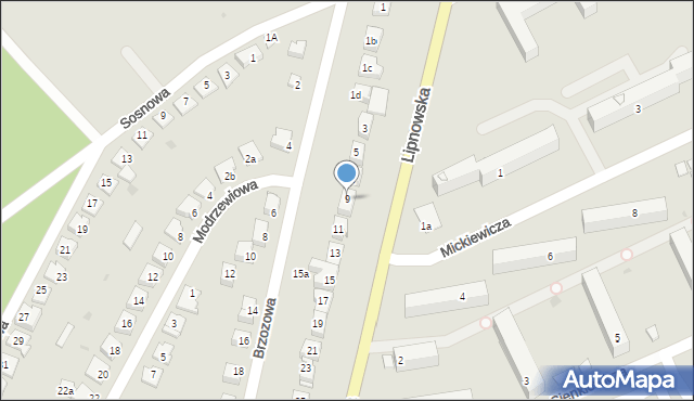 Golub-Dobrzyń, Brzozowa, 9, mapa Golub-Dobrzyń