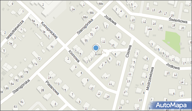 Góra, Brzozowa, 7, mapa Góra