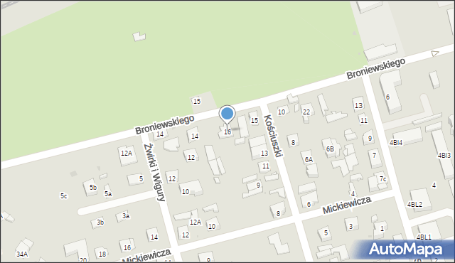 Góra Kalwaria, Broniewskiego Władysława, 16, mapa Góra Kalwaria