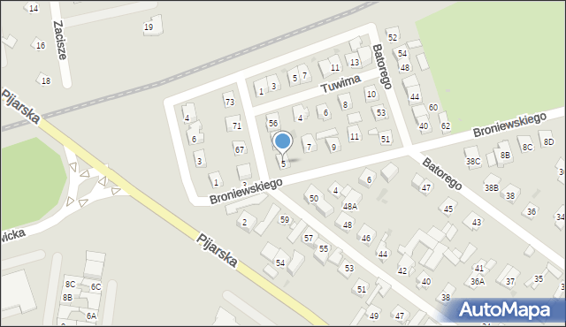 Góra Kalwaria, Broniewskiego Władysława, 5, mapa Góra Kalwaria