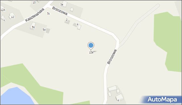 Goręczyno, Brzozowa, 12a, mapa Goręczyno