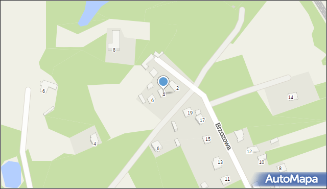 Górki, Brzozowa, 4, mapa Górki