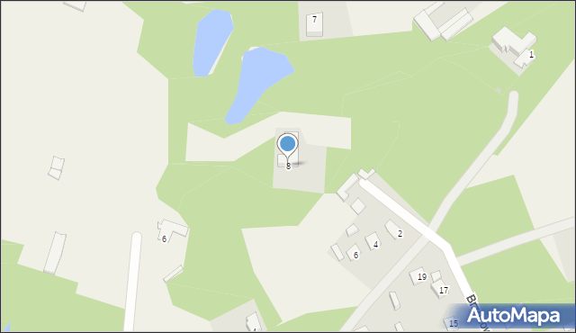 Górki, Brzozowa, 8, mapa Górki