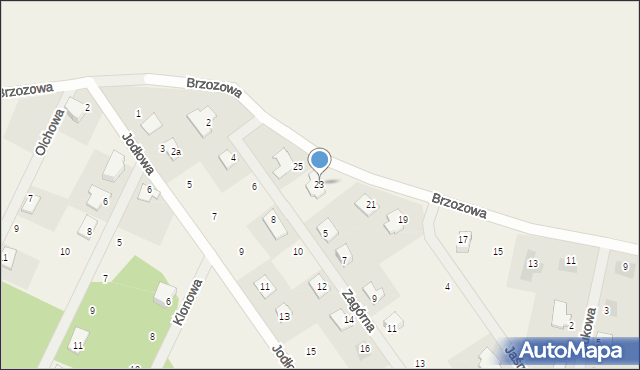 Górki, Brzozowa, 23, mapa Górki