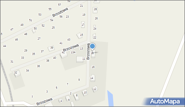 Górki, Brzozowa, 18, mapa Górki