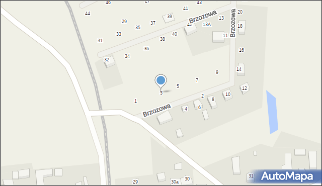 Górki, Brzozowa, 3, mapa Górki