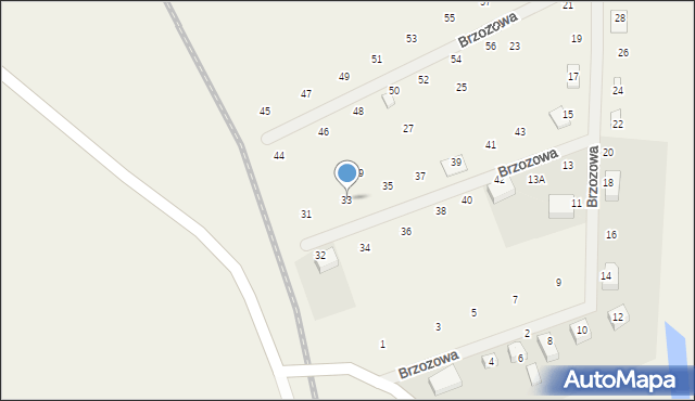 Górki, Brzozowa, 33, mapa Górki