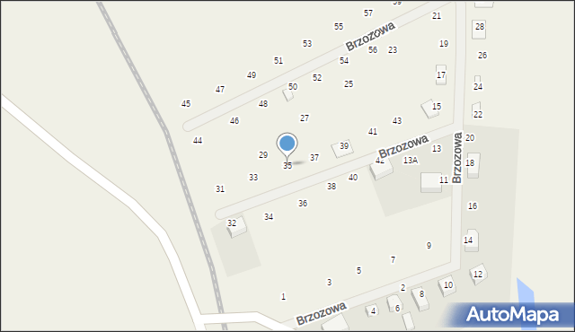 Górki, Brzozowa, 35, mapa Górki