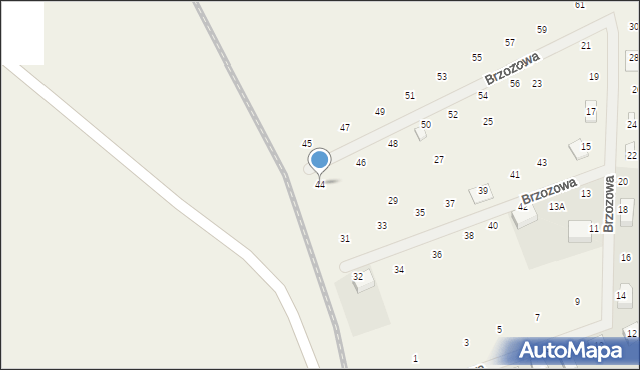 Górki, Brzozowa, 44, mapa Górki