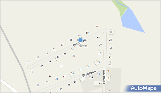 Górki, Brzozowa, 56, mapa Górki