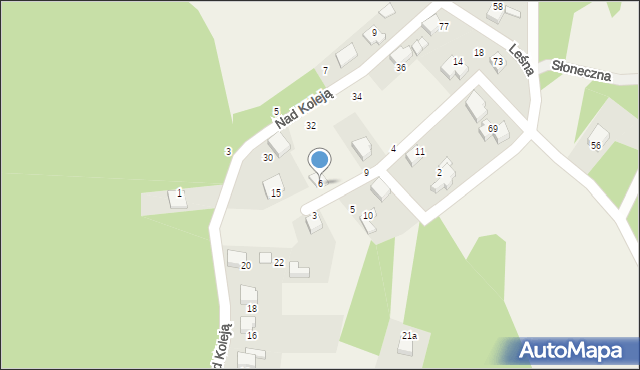 Górki Śląskie, Brzozowa, 6, mapa Górki Śląskie