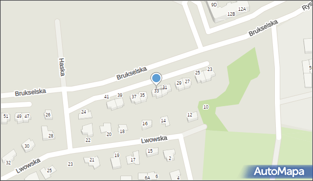 Gorzów Wielkopolski, Brukselska, 33, mapa Gorzów Wielkopolski