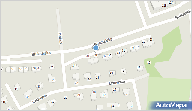Gorzów Wielkopolski, Brukselska, 39, mapa Gorzów Wielkopolski