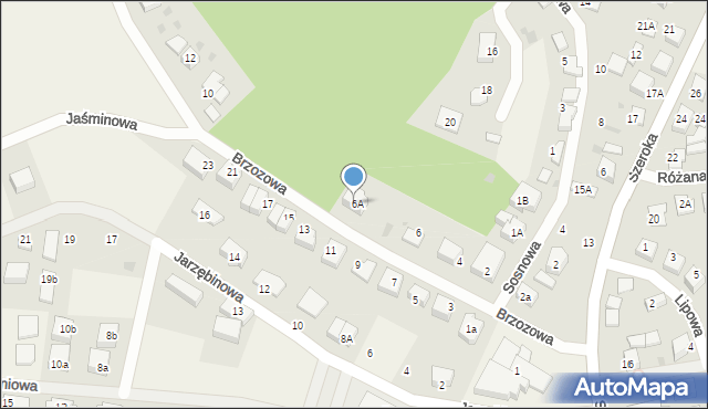 Gościcino, Brzozowa, 8, mapa Gościcino