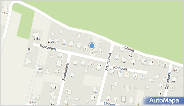 Gościeradów-Folwark, Brzozowa, 2, mapa Gościeradów-Folwark