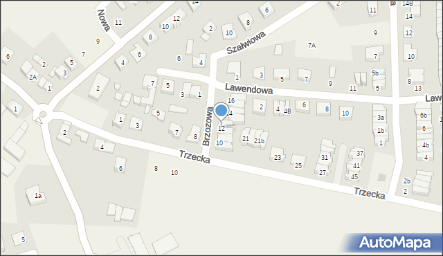 Gowarzewo, Brzozowa, 12, mapa Gowarzewo