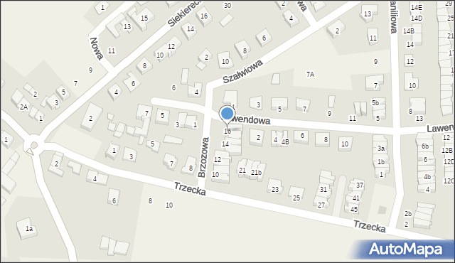 Gowarzewo, Brzozowa, 16, mapa Gowarzewo