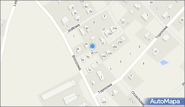 Gowino, Brzozowa, 5c, mapa Gowino