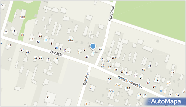 Gręzówka, Brzóski Stanisława, ks., 1, mapa Gręzówka