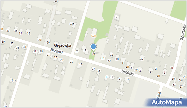Gręzówka, Brzóski Stanisława, ks., 16, mapa Gręzówka