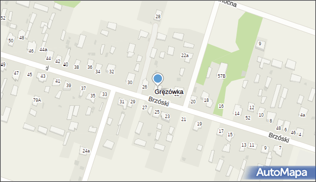 Gręzówka, Brzóski Stanisława, ks., 24, mapa Gręzówka