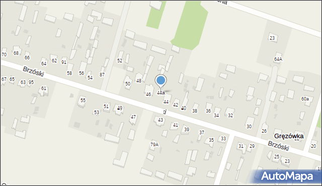 Gręzówka, Brzóski Stanisława, ks., 44a, mapa Gręzówka