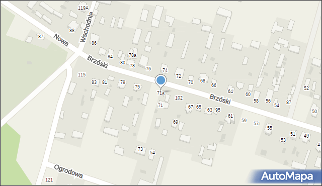 Gręzówka, Brzóski Stanisława, ks., 71a, mapa Gręzówka