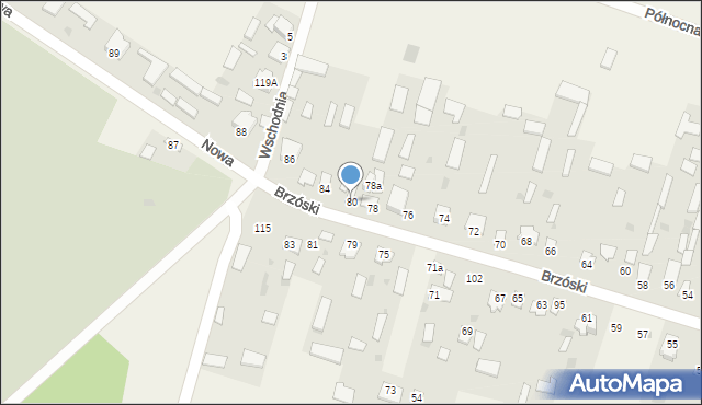 Gręzówka, Brzóski Stanisława, ks., 80, mapa Gręzówka