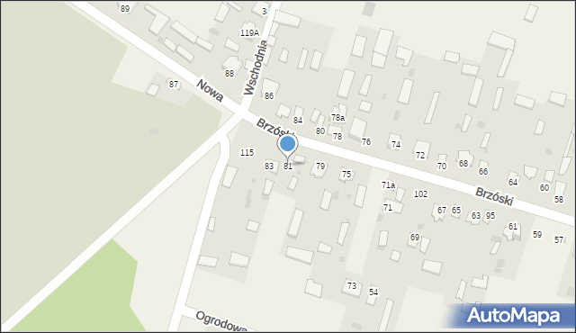 Gręzówka, Brzóski Stanisława, ks., 81, mapa Gręzówka