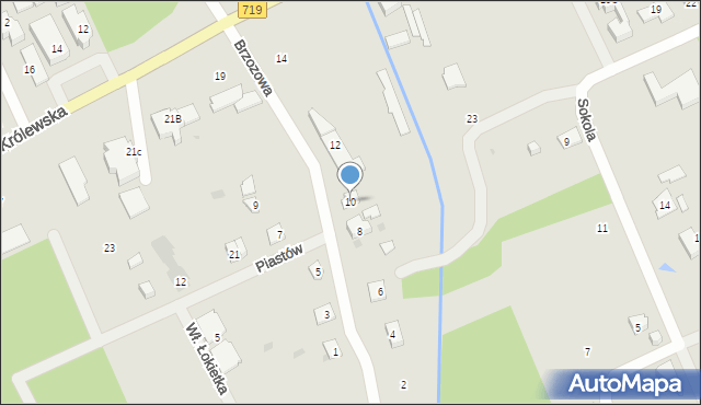 Grodzisk Mazowiecki, Brzozowa, 10, mapa Grodzisk Mazowiecki