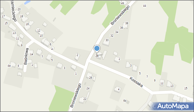 Gromiec, Broniewskiego Władysława, 28, mapa Gromiec