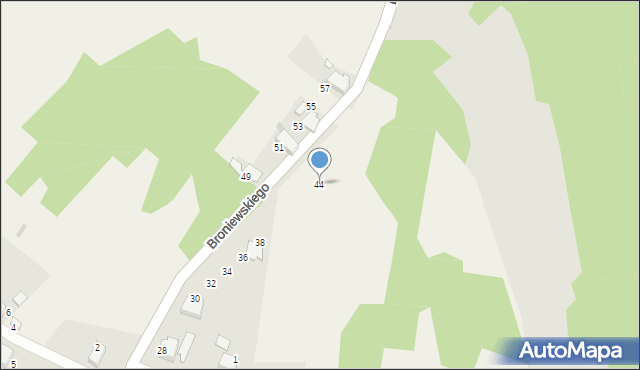 Gromiec, Broniewskiego Władysława, 44, mapa Gromiec