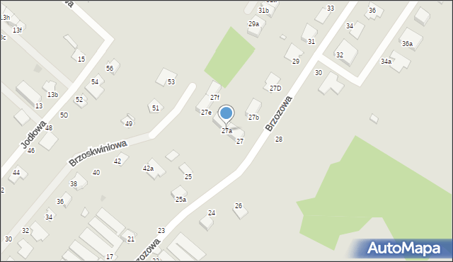 Grudziądz, Brzozowa, 27a, mapa Grudziądza
