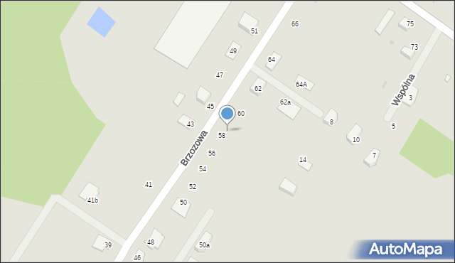Grudziądz, Brzozowa, 58a, mapa Grudziądza