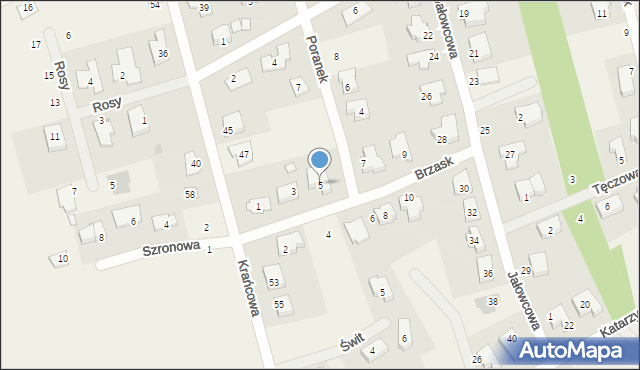 Gruszczyn, Brzask, 5, mapa Gruszczyn