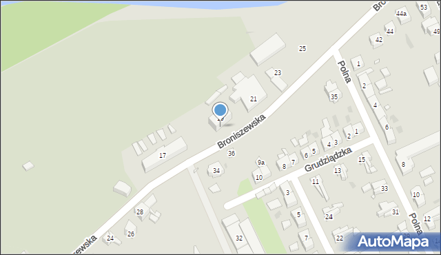 Gryfice, Broniszewska, 19A, mapa Gryfice