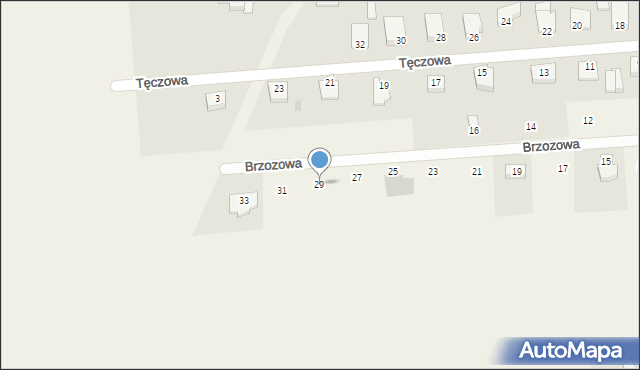 Grzybowo, Brzozowa, 29, mapa Grzybowo